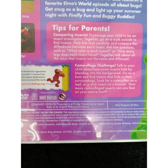 Sesame Street "Firefly Fun And Buggy Buddies" DVD Featuring Elmo & Friends Educa - Picture 4 of 9